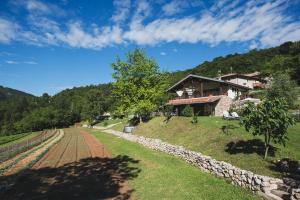 Coste del Gaggio - Country House B&B - Garda Trentino في Drena: منزل على تل بجوار ميدان