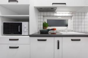 Kuchyň nebo kuchyňský kout v ubytování 4gZg Apartment