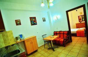 Postel nebo postele na pokoji v ubytování Olympos Pension