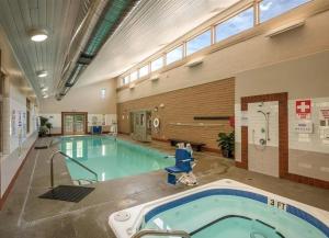 a large indoor swimming pool in a building at Beautiful Santa Fe residence blocks from the plaza and close to ski basin in Santa Fe