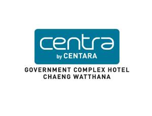 logo du centre par l'hôtel de gestion du complexe centrica dans l'établissement Centara Life Government Complex Hotel & Convention Centre Chaeng Watthana, à Bangkok