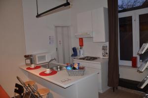 Kuchyň nebo kuchyňský kout v ubytování Apartment Sariks Place
