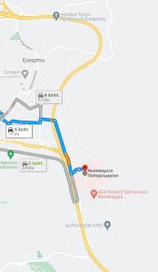 un mapa de la ciudad de Dubai con aedes en 5 min from Papageorgiou Free Indoor Parking en Tesalónica