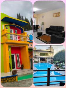 Kolam renang di atau dekat dengan Villa Highland No 7 M Berastagi View