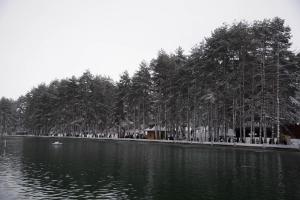 een meer met een groep mensen eromheen bij Apartman V&V in Zlatibor