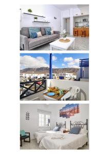 Χώρος καθιστικού στο Casa Hespi-view to Famara Beach