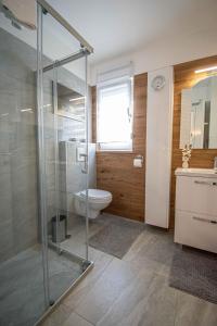 Koupelna v ubytování Luxury apartment with swimming pool Ana