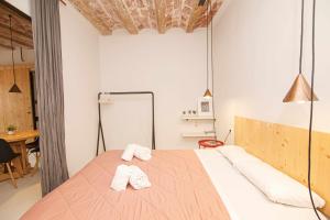 Posteľ alebo postele v izbe v ubytovaní Apartamento Tr Auriga en el Barri Vell Girona