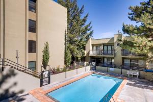 a swimming pool in front of a building at EDELWEISS HAUS 117 condo in Park City