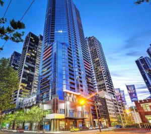 Γενική άποψη της πόλης Μελβούρνη ή θέα της πόλης από  αυτό το διαμέρισμα