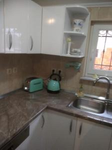 uma cozinha com um lavatório e uma torradeira no balcão em Villa Brabant em Stolac