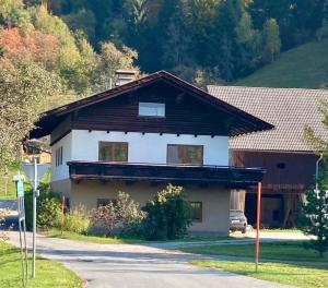 a house on the side of a road at Landhaus Graf in Oberferlach