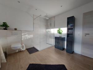 Ένα μπάνιο στο Ferienhaus Hinrichs +39 φωτογραφίες