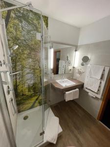 Vannituba majutusasutuses Hotel-Gasthof Hüttensteinach
