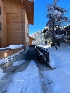 Obiekt Les Trois Chaufatons - Chalets Boutiques zimą