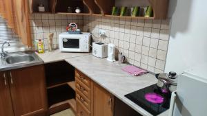 Kuchyňa alebo kuchynka v ubytovaní Kettő Ciprus Apartman