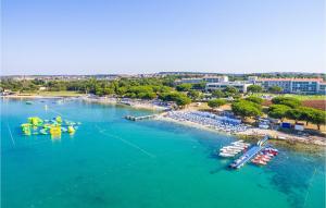 an aerial view of a marina with boats in the water at Gorgeous Apartment In Medulin With Kitchen in Medulin