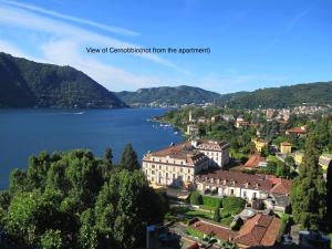 a view of a town and a lake at Cernobbio 2 Bedroom Apartment in Cernobbio