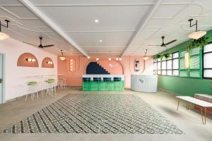 a rendering of a room with pink and green walls at Villa Calangute Phase 5 in Calangute