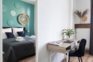 Łóżko lub łóżka w pokoju w obiekcie Luxe Living Castle View