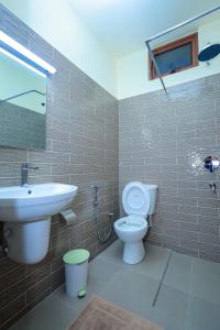 a bathroom with a toilet and a sink at Negombo 146 Homestay in Negombo