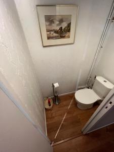 オロンにあるAuron Montain viewのバスルーム(トイレ付)が備わります。壁に絵が描かれています。