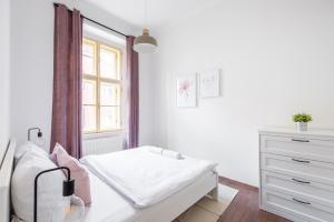 Postel nebo postele na pokoji v ubytování Budget Reznicka apartment