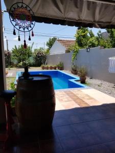 a view of a swimming pool from the patio of a house at La Soñadita in Salta +11 photos