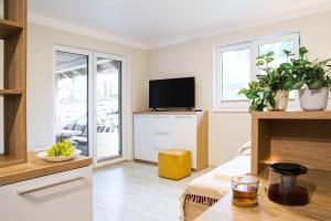 TV a/nebo společenská místnost v ubytování Apartmány a Wellness VMAL