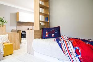 Kuchyň nebo kuchyňský kout v ubytování Apartmány a Wellness VMAL