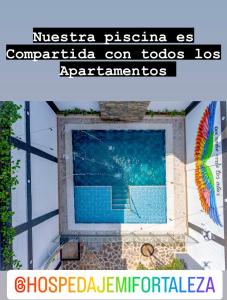 a collage of two pictures of a swimming pool at Hospedaje Mi Fortaleza, Con Piscina, Parqueadero y estamos a 10 Minutos Caminando a Playa Dormida, 5 Minutos del Aeropuerto y a 15 Del Rodadero en Bus in Santa Marta +123 photos