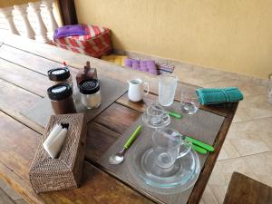 Santo Mirante Hostel的咖啡和沏茶工具
