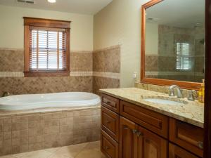 a bathroom with a tub and a sink and a bath tub at Wren Retweet in Chestertown
