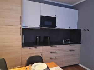 Kuchyň nebo kuchyňský kout v ubytování Rokytnice-apartments