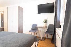 TV a/nebo společenská místnost v ubytování Hotel Triester