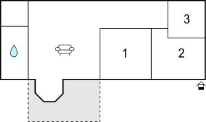 Plan piętra w obiekcie 3 Bedroom Gorgeous Home In Clitourps