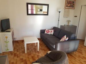 Televízia a/alebo spoločenská miestnosť v ubytovaní T2 cabine, parking privé, lave-linge, à 100m plage, pour famille - FR-1-702-15