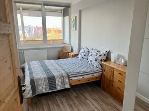 Posteľ alebo postele v izbe v ubytovaní K1 Panoramic apartment