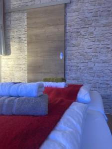 Postel nebo postele na pokoji v ubytování Haus Nohra