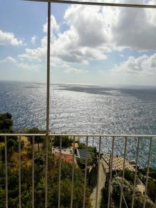 a view of the ocean from a balcony at Marina di Corniglia Big Flat in 5 TERRE in Vernazza