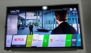 Televiisor ja/või meelelahutuskeskus majutusasutuses Maxim Hotel