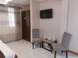 TV a/nebo společenská místnost v ubytování Roza Guest House