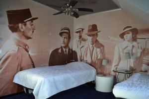 Giường trong phòng chung tại Kappelshamns Veranda och Fritidsboende