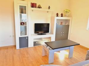 salon ze stolikiem kawowym i telewizorem w obiekcie O VICEDO NATURALEZA Y PLAYAS w mieście Vicedo