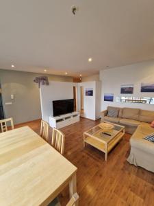 TV a/nebo společenská místnost v ubytování Eyjasol Apartments + 4 fotografie