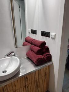 Kúpeľňa v ubytovaní apartament MT burszynowe osiedle
