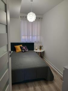 Posteľ alebo postele v izbe v ubytovaní Apartament z widokiem-Bliżej Zdroju
