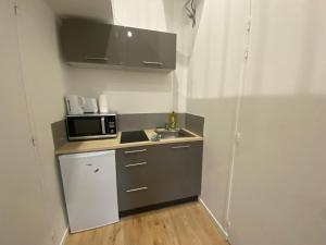 Kuchyň nebo kuchyňský kout v ubytování Mini studio avec mezzanine