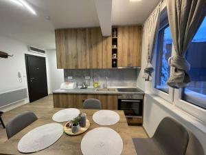 Kuchyň nebo kuchyňský kout v ubytování Apartman Mila