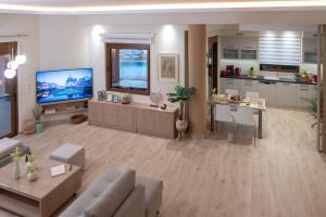 Η κουζίνα ή μικρή κουζίνα στο Cretan Vineyard Hill Villa 2